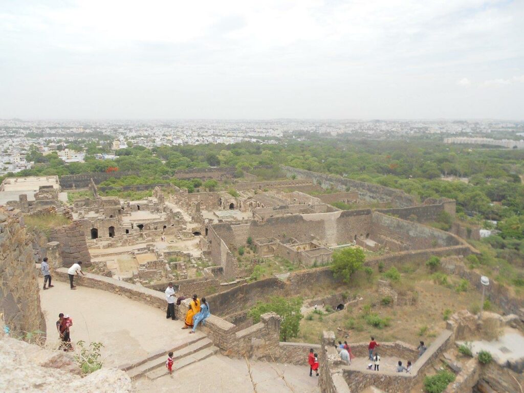 view from top of Golconda fort
