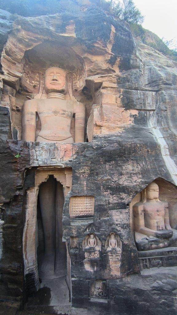 Rock-cut Jain statues