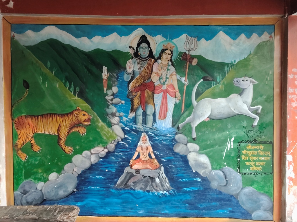 Graffiti depicting the legend behind the temple